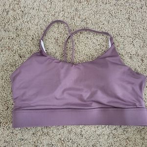 Purple cut out back sports bra